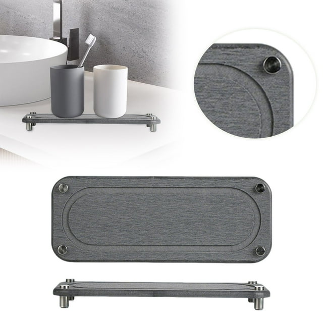 Diatomaceous Earth Bathroom Tray Fast Absorbing Water Drying Pad Kitchen Counter Organizer Ceramic Soap Dispenser Bowl Rack White Silica Stone Mat for