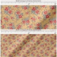 thumbnail image 2 of Soimoi Cotton Voile Fabric Leaves & Rose Floral Printed Craft Fabric by the Yard 56 Inch Wide, 2 of 7