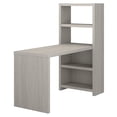 thumbnail image 1 of Echo 56W Bookcase Desk in Gray Sand - Engineered Wood, 1 of 7