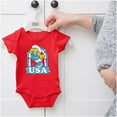 thumbnail image 5 of Smurfette Cartoon American Cutie USA Bodysuit Jumper Girls Infant Baby Brisco Brands 18M, 5 of 6