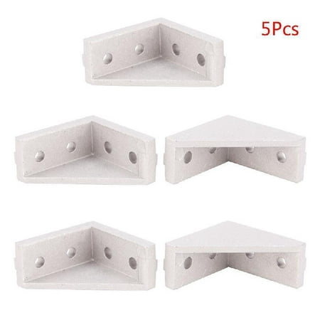 

5PCS Aluminum L-shaped Connector Right Angle Bracket Fastener for Industrial Aluminum Profile Corner Fitting Kits