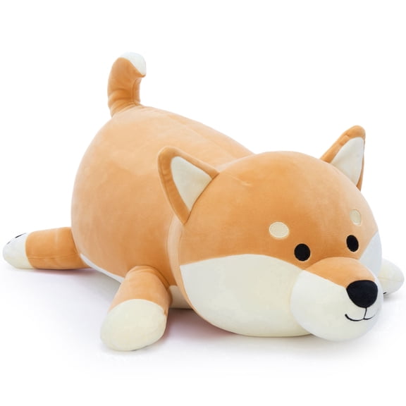 Tezituor 23.6" Shiba Inu Stuffed Animal Big Stuffed Dog Plush Toy Soft Cuddle Pillow