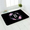 thumbnail image 4 of Rose Flowers Printed Letter Kitchen Entrance Door Mat Black Flannel Carpet Doormat Indoor Floor Mats Anti-Slip Rug, 4 of 6