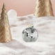 thumbnail image 5 of Silver Hanging Discoss Ball Reflector Decoration, disco ball hanging decor, party festival wedding Halloween Christmas dance, large silver discoss ball, metal frame, 2-tier design, for, 5 of 6