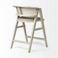 thumbnail image 5 of Mercana Tabitha 26.75" Cream Fabric/Rattan Seat Beige Wood Counter Stool, 5 of 7
