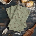 thumbnail image 6 of Sage Green Floral 1 Pack Kitchen Towel, Water Absorbent Dish Towel, Vintage Spring Botanical Flowers Decorative Hand Towels - Quick Drying Cloth for Cooking Baking, 18x28 Inch, 6 of 8