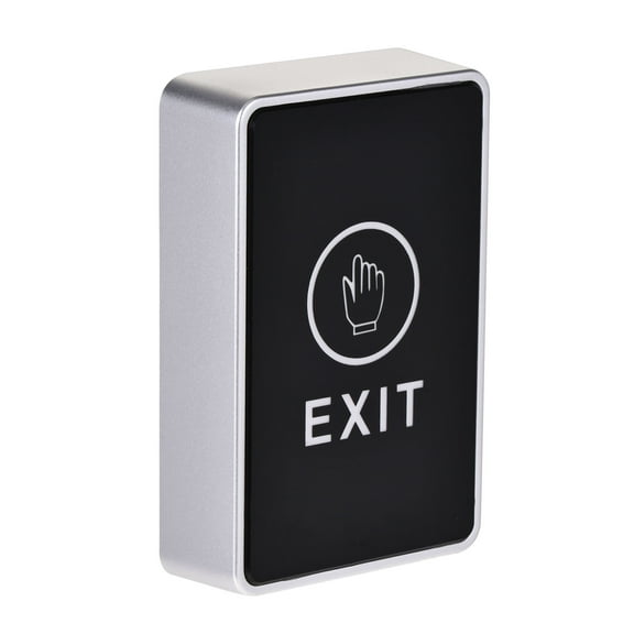 Uxcell Touch Sensor Door Exit Release Button NO/NC/COM Switch for Access Control 86mmx55.78mm Panel Black DC 12V24V 3A