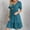 *Blue, variant on ClodeEU Women's Short Sleeve V Neck Layered Swing Dress ,Flowy Tiered Beach Sundress Navy,Womens Plus XXXL