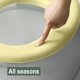 thumbnail image 4 of Etiqueta engomada de la almohadilla de la cubierta del asiento del inodoro, almohadilla suave del cojín del asiento del inodoro Universal con diseño autoadhesivo para el baño, 4 of 6