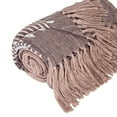 thumbnail image 3 of Parkland Collection Premium Grey Brown Cotton Slub Throw With Tassels, 3 of 4