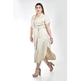thumbnail image 2 of Vestido camisero de lino Roman Fashion /Tallas Extras 2107 (Arena) beige 38, 2 of 6