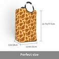 thumbnail image 3 of DouZhe 50L Rectangular Laundry Basket, Modern Animal Print Orange Prints Waterproof Foldable Laundry Hamper with Aluminum Handles, 3 of 6