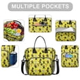 thumbnail image 2 of Ninja Cat Yellow Pattern Insulated Leakproof Lunch Box for Women, Large Lunch Bag for Tween Teen Adult, Loncheras Para Mujer for Work Beach Travel Picnic Camping, 2 of 6