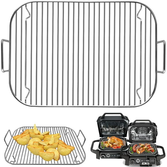SHIQI-Stainless Steel Woodfire Outdoor Indoor Woodfire Grill Stand for Ninja OG701 OG751 Woodfire 7 IN 1 Grill & Smoker and other Wood fire Electric Air Fryer Accessories, Dishwasher Safe
