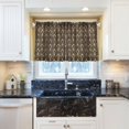 thumbnail image 5 of Yayeee Kitchen Curtains Tier Pair Light Filtering 27"x24" Rod Pocket Short Cafe Window Panel, Black Floral Pattern, 5 of 7