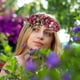 thumbnail image 5 of Diadema floral para niñas, tocado de corona, guirnalda para mujeres con cinta ajustable, 5 of 5