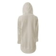 thumbnail image 4 of SRZYMJ Oversized Hoodie Dress Womens Casual Long Sleeve Split Hem Drawstring Sweatshirt Pullover with Pocket, 4 of 5