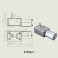 thumbnail image 3 of Motor De Caja De Cambios Motor de caja de engranajes helicoidales de baja velocidad de metal con reducción de par alto de 6 V CC (100 RPM), 3 of 5