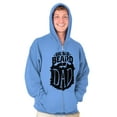 thumbnail image 3 of Big Bad Beard Dad Fathers Day Gift Zip Hoodie Sweatshirt Men Brisco Brands 2X, 3 of 6