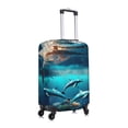 thumbnail image 3 of Fotbe Hawaiian Ship Dolphin Luggage Cover Protector,Suitcase Protector,Scratch and Dirt Resistant,Fits 18-32 Inch Luggage-X-Large, 3 of 9