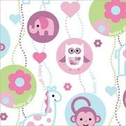 Gift Wrap 30"X5' Roll-Baby Girl, Pk 6, Cindus