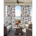 thumbnail image 6 of Cardinal Bird Blackout Curtains for Bedroom Living Room Darkening Curtains 63 Inches Long Berry Holly Branches Winter Plants Window Curtain 2 Panels Set Window Treatment Grommet Drapes 52"x63", 6 of 9