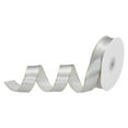 thumbnail image 1 of Unique Bargains 1 Inch 50 Yard Wide Satin Ribbon with Gold Edges Grosgrain Fabric Ribbon for Gift Wrapping, Silver, 1 of 7