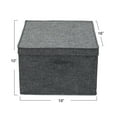 thumbnail image 2 of Household Essentials Jumbo Fabric Storage Bins 2 Pack, Sturdy Sides and Reinforced Bottom, Luxe Poly Linen Fabric, Graphite Linen, 2 of 7