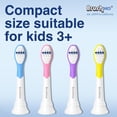 thumbnail image 4 of Brushmo Kids Compact Replacement Toothbrush Heads Compatible with Philips Sonicare Kids HX6032 & HX6042, Ultra Soft DuPont Bristles, BM638, 8-Pack (Ages 3+) Multi-Color, 4 of 7