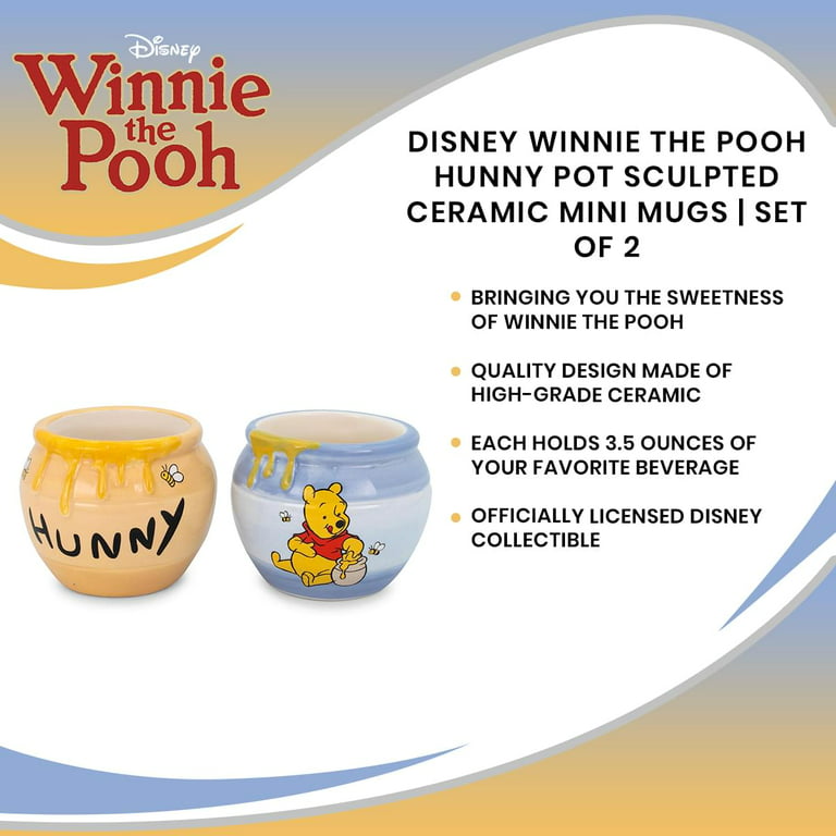 Disney Winnie the Pooh Hunny Pot Sculpted Ceramic Mini Mugs