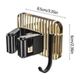 thumbnail image 3 of weibbin Unattached Clip Hook Transparent Backboard No Punching Hook Stainless Steel Mop Clip No Punching Mop Metal Hook Bathroom Brooms Mop Storage Rack, 3 of 6