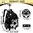 thumbnail image 6 of Kids Rolling Backpack Boys with Wheels Backpacks for Elementary Student Wheeled Trolley Bookbag for Teen Boys with Lunch Box Pencil Case Soccer, 6 of 6
