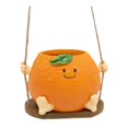 thumbnail image 2 of Maceta colgante colgante maceta, maceta de cara sonriente, mini maceta de oranjada de naranja de color naranja divertido para maceta para escritorio, 2 of 8