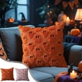 thumbnail image 1 of Funda de Almohada Acolchada con Diseño de Calabaza de Halloween | Decoración para Fiestas y Textiles Del Hogar | Funda de Almohada de Algodón Naranja de 45X45 Cm, 1 of 6