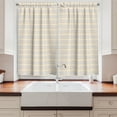 thumbnail image 2 of Ambesonne Vintage Kitchen Curtains, Shabby Colored Lines, 55"x39", Orange White Cadet Blue, 2 of 3