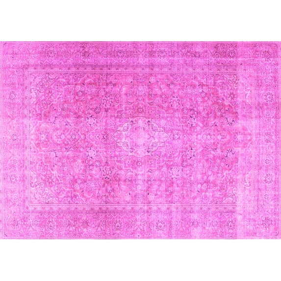Ahgly Company Indoor Rectangle Persian Pink Traditional Area Rugs, 8' x 10'