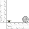 thumbnail image 4 of Gem Stone King 10K White Gold Blue Mystic Topaz White White Lab Grown Diamond Halo Engagement Ring for Women (1.26 Cttw, Oval 7X5MM, Gemstone, Size 7), 4 of 4