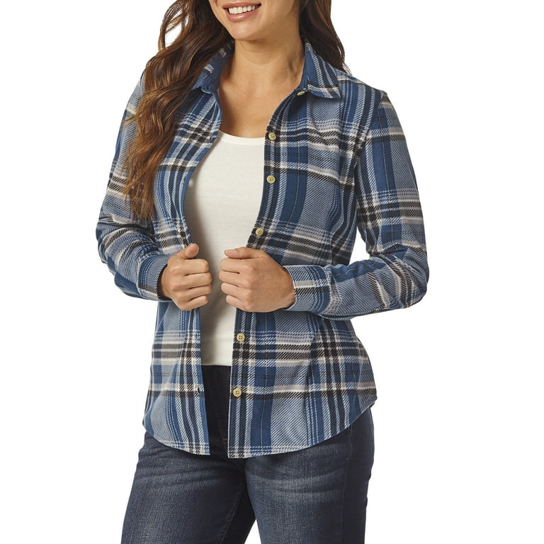 Lee riders women's long sleeve sale knit fleece shirt