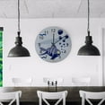 thumbnail image 3 of SKYSONIC Wooden Round Wall Clock Small Blue Fish Swimming Non Ticking Battery Operated Clocks for Home Office Living Room Bedroom, 3 of 6