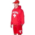 thumbnail image 6 of LIFEGUARD Officially Licensed Mens Halloween Costume Combo Pack Hoodie, Shorts, Hat, Fanny Pack Red, 6 of 6