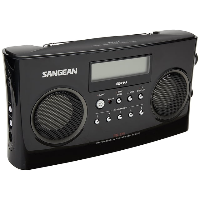 Radio portátil Sangean PR-D5 BK AM/FM con sintonización digital