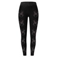 thumbnail image 4 of Halloween Leggings for Women Pumpkin Skeleton Witch Ghost Printed Tights High Waisted Soft Stretchy Yoga Pants(Watermelon Red,XL), 4 of 4