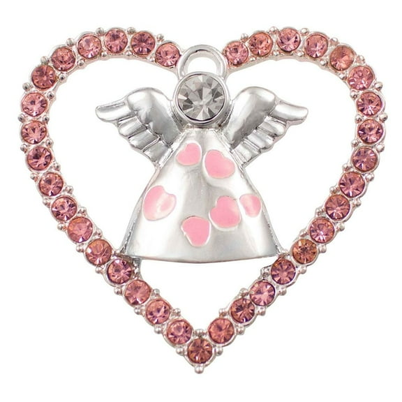 Pink Heart and Angel Valentine's Day Pin