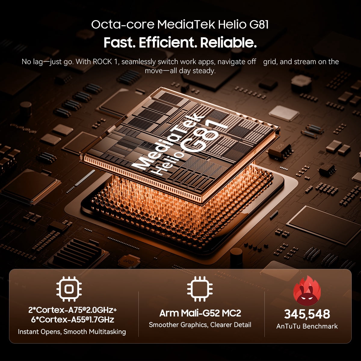 Blackview Rock 1 Android 16 Outdoor Mobile Phone without Contract 4G, 24GB + 256GB, 15000mAh Outdoor Smartphone, 6.56 Inch HD+ Dual Pantalla, 20MP + 16MP, IP68 Waterproof Construction Site Mobile