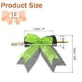 thumbnail image 4 of 4 Inch Mini Burlap Bows for Crafts Handmade Bow Knot Pre-Tied Bowknot Black/Green, 12 Pcs, 4 of 6