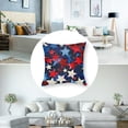 thumbnail image 5 of nygtbtfer Red Blue Stars American Print Throw Pillow Covers Soft Corduroy Pillowcase  Decorative Cushion Cover Modern Square Cushion Cases for Living Room Bed Sofa Bedroom Pillow Included White, 5 of 7