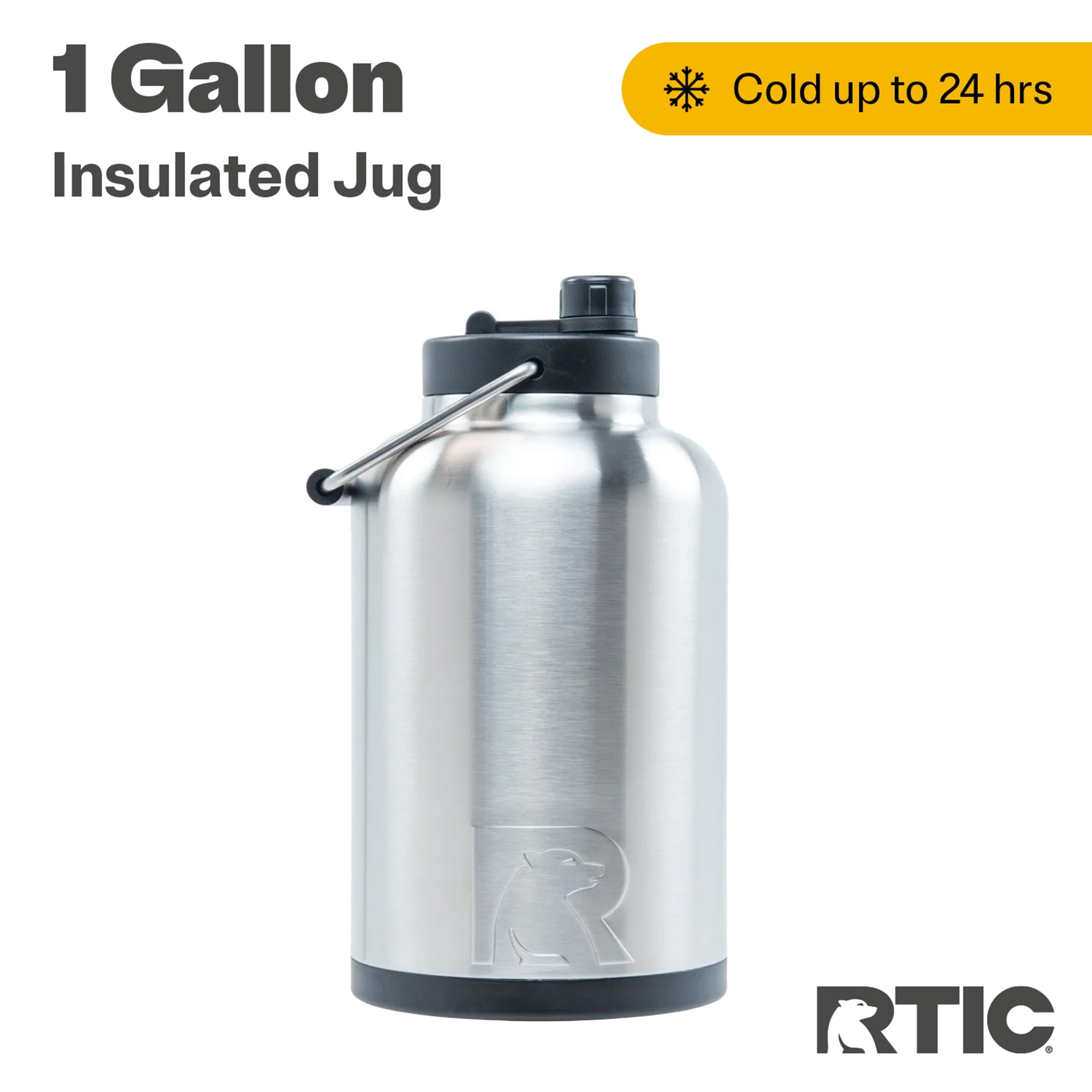 RTIC One Gallon Water Cooler Jug, Stainless Steel Insulated