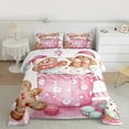 thumbnail image 2 of jejeloiu Cute Biscuit Bedding Comforter Set,Marry Christmas Dessert Twin Comforter Sets,Happy New Year Bedding Set For Child,Microfiber Bedroom Decor Reversible,2 Pieces, 2 of 8