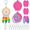 thumbnail image 1 of Keychain Résine Moule Silicone Époxy Rêve Capteur Moule & Boucle d'Oreille Outils Bricolage Boucle d'Oreille Silicone Moule Bijoux Époxy Coulée Fabrication Artisanat, 1 of 5
