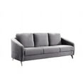 thumbnail image 3 of Lilola Home Sofia Gray Velvet Fabric Sofa Loveseat Chair Living Room Set, 3 of 4